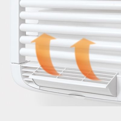 Sèche-serviettes électrique à inertie fluide Deltacalor Stendino 500W + soufflerie 1000W noir