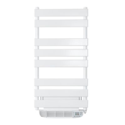 Sèche-serviettes électrique à inertie fluide Deltacalor Vento 500W + soufflerie 1000W