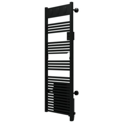 Sèche-serviettes électrique à inertie fluide inaltérable noir 1750W dont soufflerie 1000W, Sauter Marapi 2