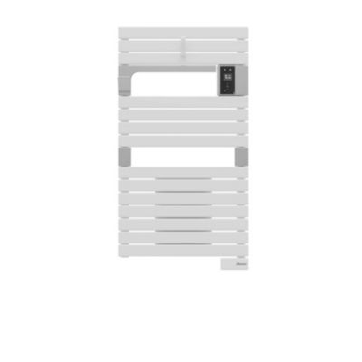 Sèche-serviettes électrique à inertie fluide Sauter Asama connectable blanc 500W + soufflerie 1000W