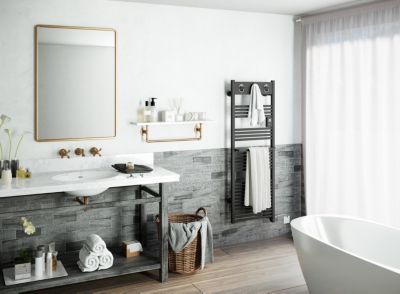 Sèche-serviettes électrique à inertie fluide Sauter Marapi tactile anthracite 750W