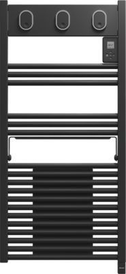 Sèche-serviettes électrique à inertie fluide tactile anthracite 1500W + soufflerie 1000W, Sauter Marapi