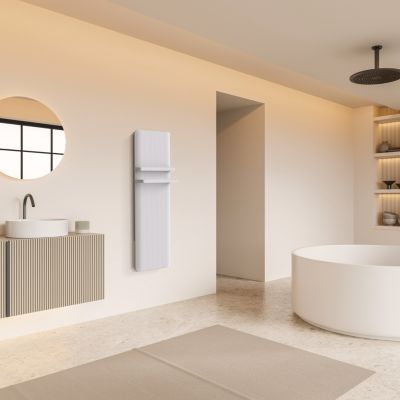 Sèche-serviettes électrique à inertie sèche 1500W blanc, De'Longhi Velluto