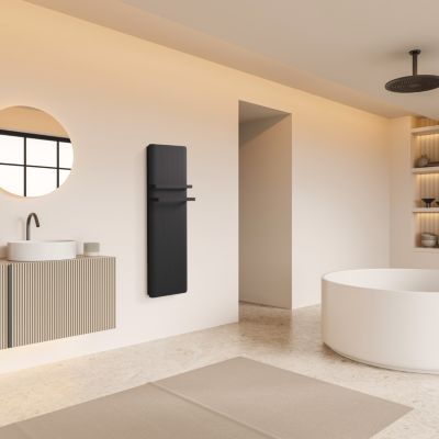 Sèche-serviettes électrique à inertie sèche 1500W noir, De'Longhi Velluto
