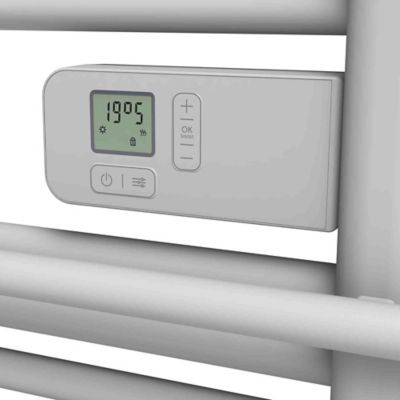 Sèche-serviettes électrique à inertie sèche 350W blanc, GoodHome Solna