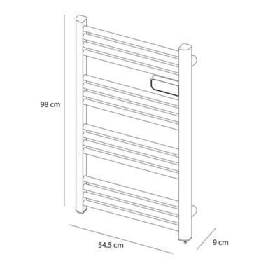 Sèche-serviettes électrique à inertie sèche 500W blanc, Carrera Alani