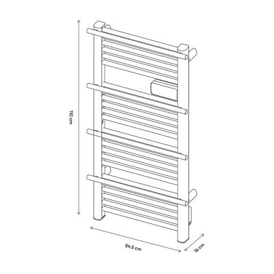 Sèche-serviettes électrique à inertie sèche 500W blanc, GoodHome Solna