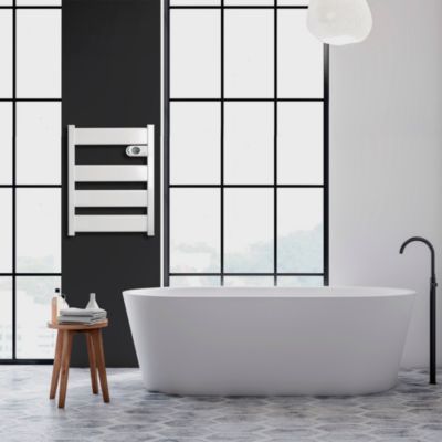 Sèche-serviettes électrique à inertie sèche 500W blanc, HJM Lysa