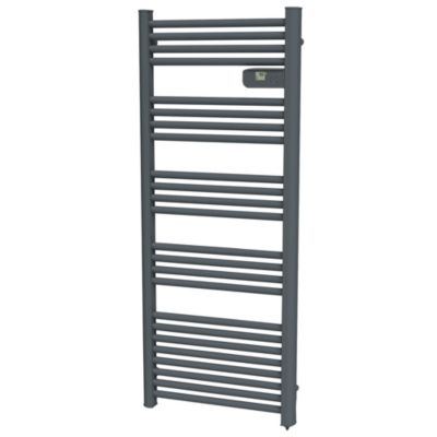 Sèche-serviettes électrique à inertie sèche 500W gris anthracite, Carrera Alani