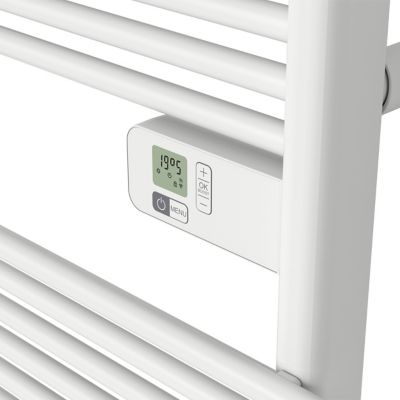 Sèche-serviettes électrique à inertie sèche 750W 7 m² blanc, GoodHome Solna