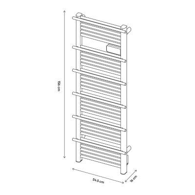 Sèche-serviettes électrique à inertie sèche 750W blanc, GoodHome Solna