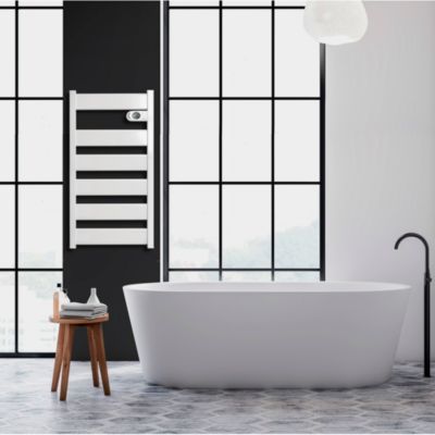 Sèche-serviettes électrique à inertie sèche 750W blanc, HJM Lysa