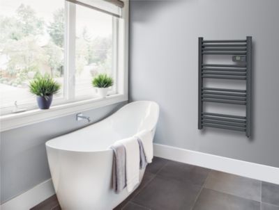 Sèche-serviettes électrique à inertie sèche Carrera Alani 750W gris anthracite