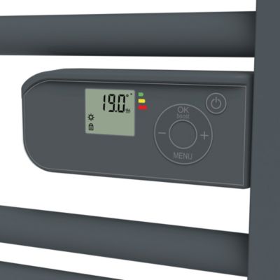 Sèche-serviettes électrique à inertie sèche Carrera Alani 750W gris anthracite