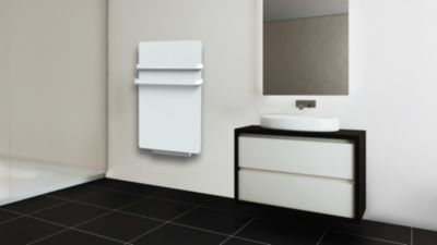 Sèche-serviettes électrique à inertie sèche Carrera Silam + Air 1400W + soufflerie 900W blanc