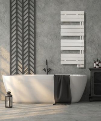 Sèche-serviettes électrique asymétrique 500W blanc 5m², Deltacalor