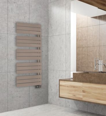 Sèche-serviettes électrique asymétrique 750W beige 7.5m², Deltacalor