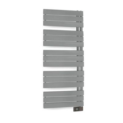 Sèche-serviettes électrique asymétrique 750W gris clair 7.5m², Deltacalor