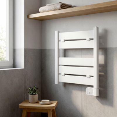 Sèche-serviettes électrique compact 300W blanc, GoodHome