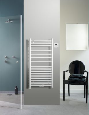 Sèche-serviettes mixte électrique 300W / eau chaude 460W, Acova Angora