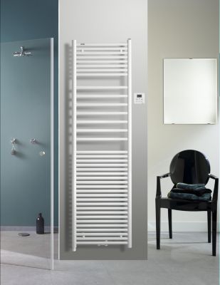 Sèche-serviettes mixte électrique 300W / eau chaude 795W, Acova Angora