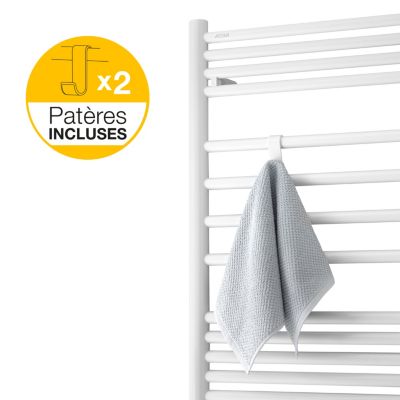Sèche-serviettes mixte électrique 300W / eau chaude 795W, Acova Angora