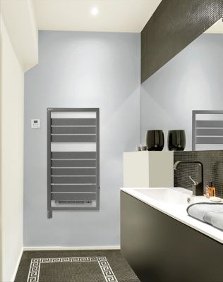 Sèche-serviettes soufflant électrique Acova Astrakan +Air 500 + soufflerie 1000W grey aluminium