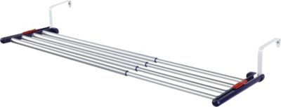 Séchoir à linge à suspendre 4,2 m, étendoir aluminium avec barres extensibles, Leifheit Quartett 42 Extensible Aluminium