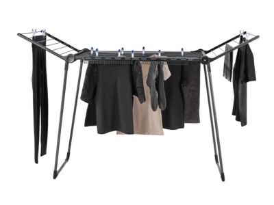Séchoir à linge pliant 15 m d'étendage, noir, Leifheit Pegasus 150