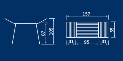 Séchoir à linge sur pied 15 m avec support petit linge, Leifheit Pegasus 150 Solid Slim