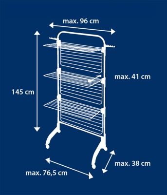 Leifheit Pegasus 120 Solid Compact Séchoir à Linge 12m