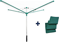 Séchoir parapluie de jardin 60 m Leifheit Linomatic 600 Deluxe Cover