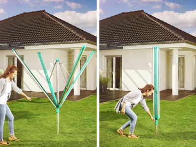 Raweao Housse Sechoir Parapluie Imperméable, Housse Sechoir à Linge Avec Fermeture Eclair, 420D Oxford Housse Etendoir Parapluie à Linge(180x18x18cm