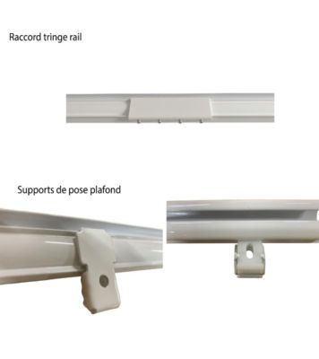 Secodir - DECORAIL - Tringle rail pour rideau L.3 m (Blanc)