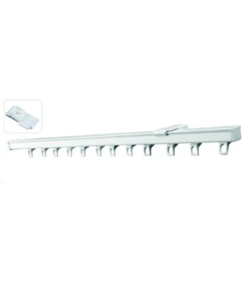 Secodir - UNIRAIL - Tringle rail pour rideau avec glisseur L 1.50 m (Blanc)