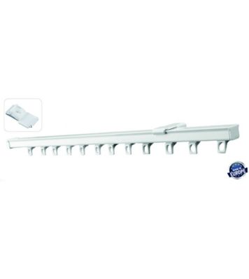 Secodir - UNIRAIL - Tringle rail pour rideau avec glisseur L 1.50 m (Blanc)