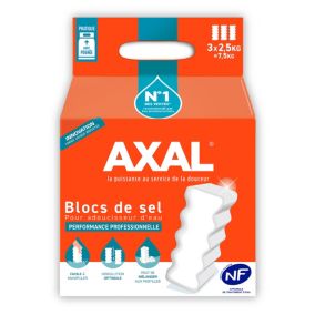 Sel pour adoucisseur Axal, lot de 3 x 2.5 kg