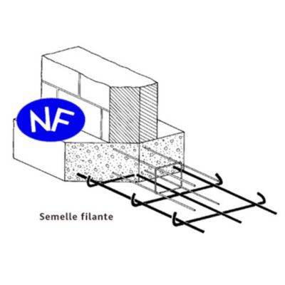 Semelle filante de clôture SL35 L.6 m