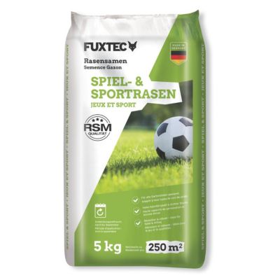 Semences de gazon sport et jeux 5 kg FUXTEC FX-RSSP5 pelouse résistante au piétinement jardin et zones de loisirs