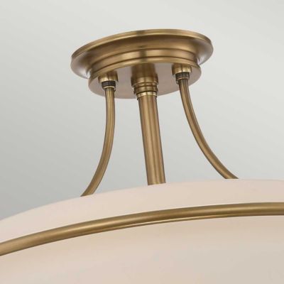 Semi-plafonnier Griffin 4 lumières - Laiton vieilli