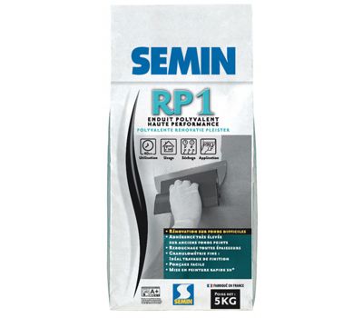 Semin Enduit de Rénovation Polyvalent RP1 - Intérieur - Poudre - Sac 5 kg