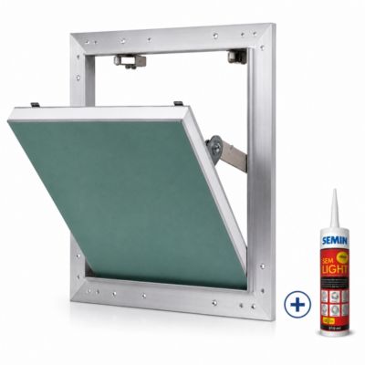 SEMIN Trappe de Visite Hydro 400x400 mm + Enduit finition- Accès Gaines Techniques- Inclus Cartouche 310 ml