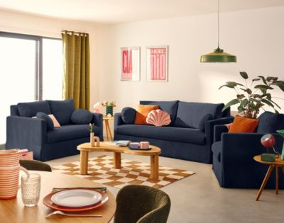 Serena - fauteuil déhoussable en velours côtelé - Lisa Design