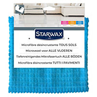Serpillère microfibre désincrustante Starwax bleu L.70 x l.50 cm