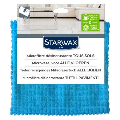 Serpillère microfibre désincrustante Starwax bleu L.70 x l.50 cm