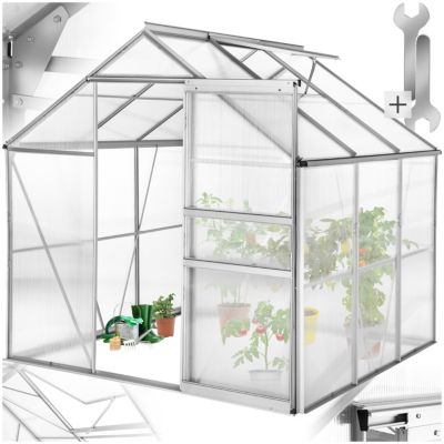 Serre 5,85 m cube blanc transparent