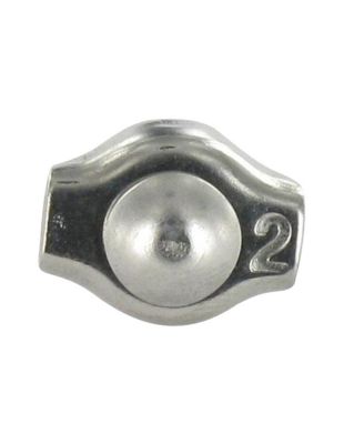 Serre cable plat simple Inox A4 Diamètre 8 - 2 pièces