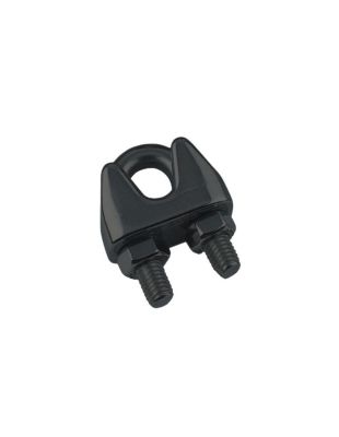 Serre cable étrier Inox A4 Noir Pour Câble De Diamètre 10 - 1 pièce