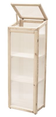 Serre de balcon bois et polycarbonate 40 x 30 x h.122,5 cm