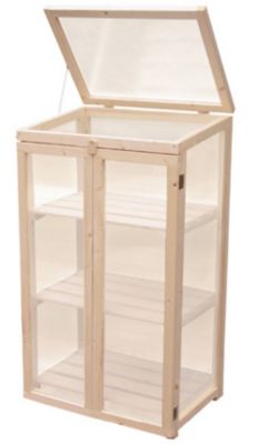 Serre de balcon bois et polycarbonate 69 x 48,5 x h.122,5 cm